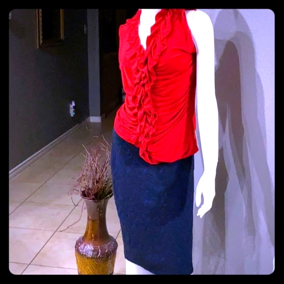 Michael Kors women's stretch pencil skirt midi New - Picture 5 of 10